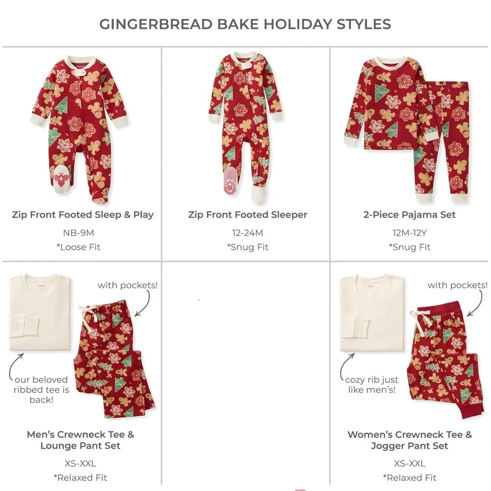 Burt’s Bees Woman’s Gingerbread Bake Pajama Set | S